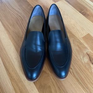 Everlane black leather loafers